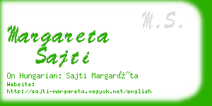 margareta sajti business card